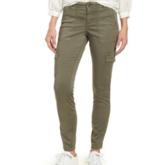 Caslon Olive Green Utility Pants Size 28 - Picture 3 of 9